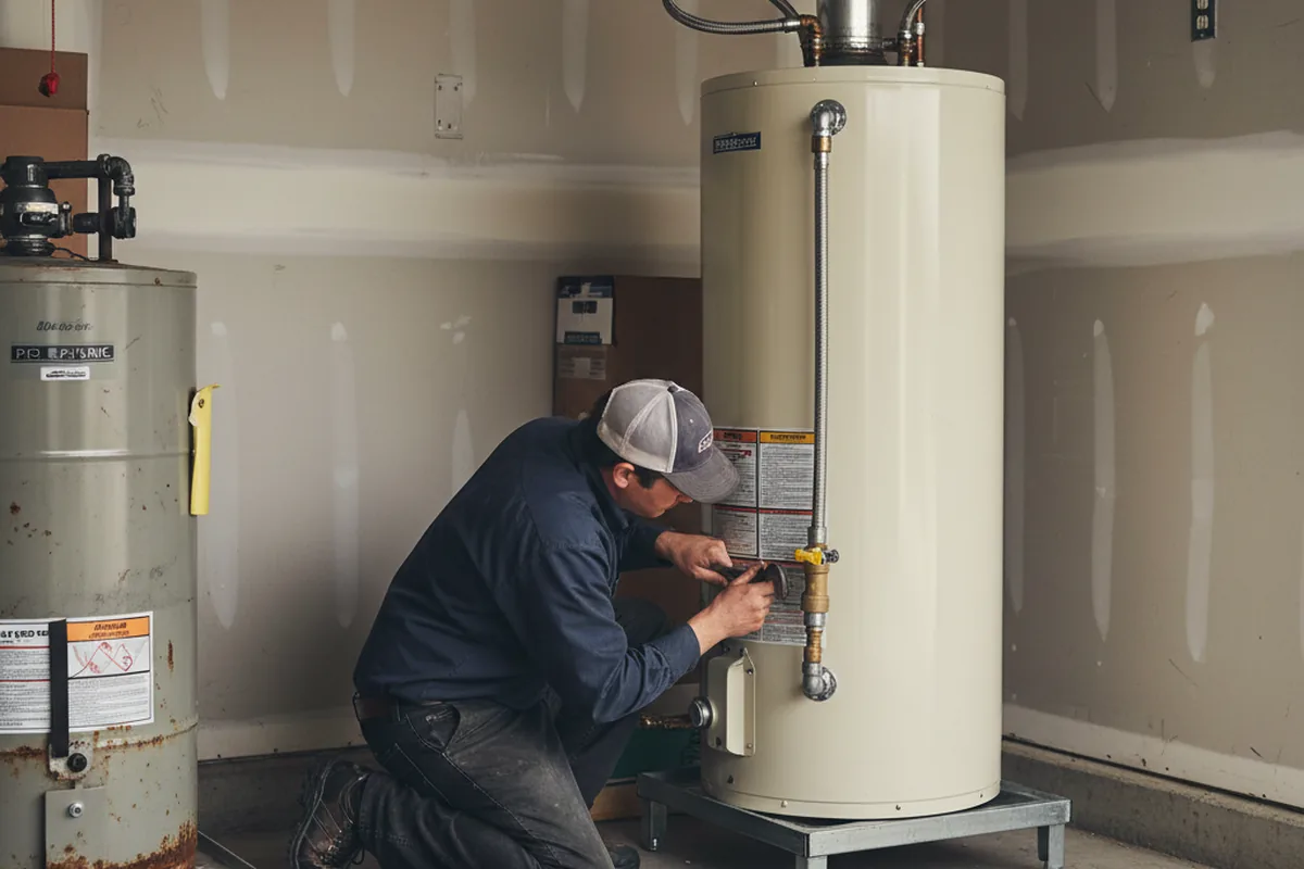 Water heater and shutoff valve replacement in Cranston